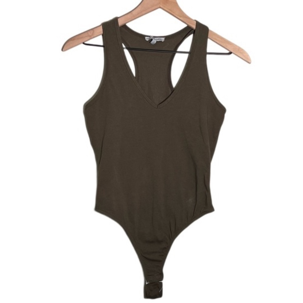 Olive green racerback body suit - size medium